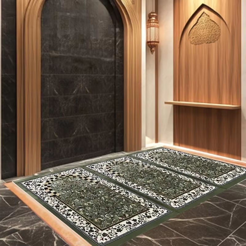 비카마 그린 플로럴 아치형 이슬람 기도 러그 클래식 패 - Maranta Prayer Plant 리뷰 및 가격